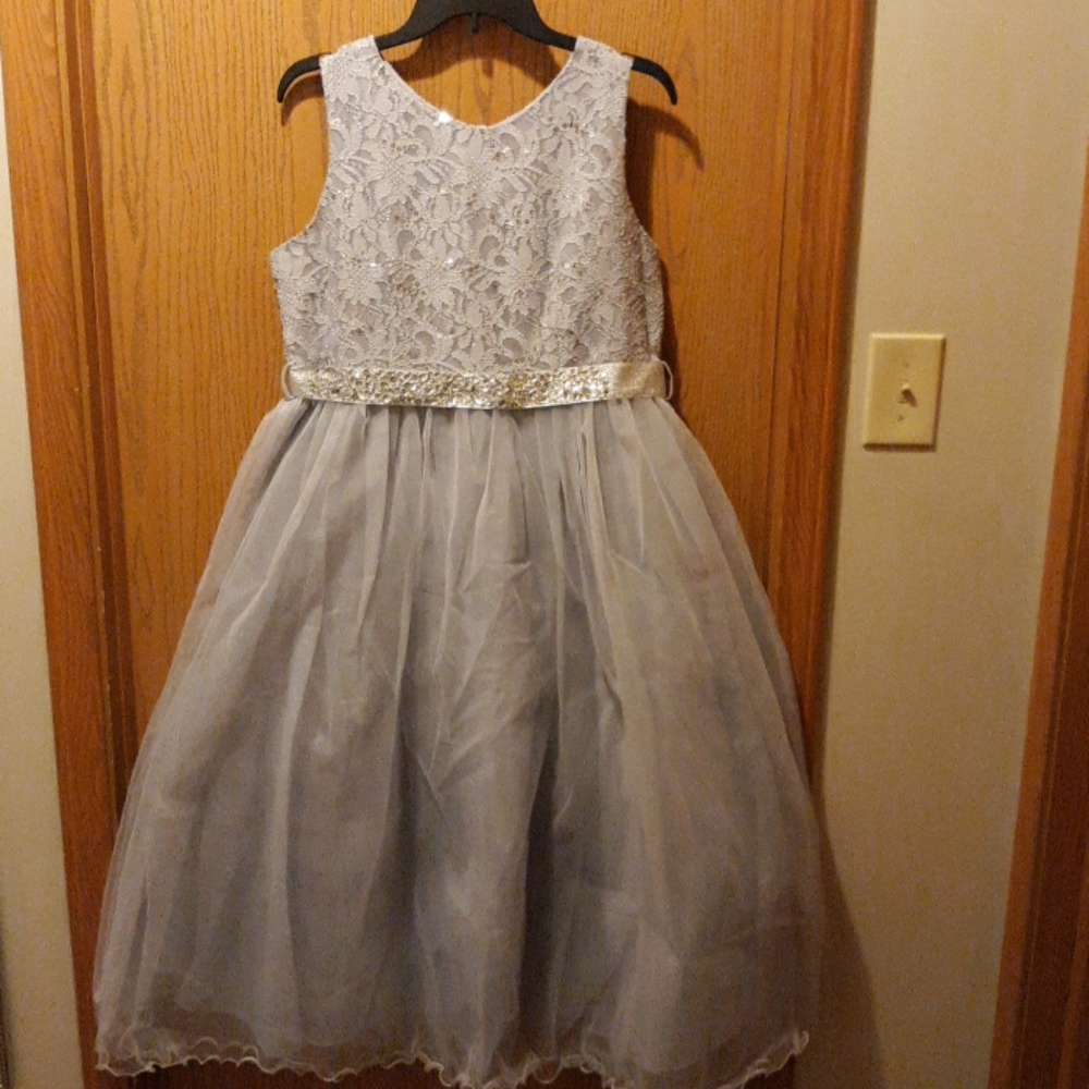 Beautiful formal silver dress